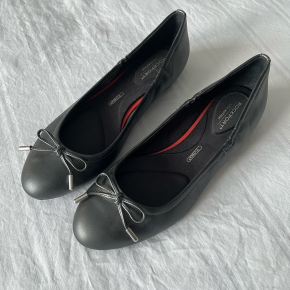 Rockport Total Motion Metallic Grey Leather Shoes - Picture 1 of 12